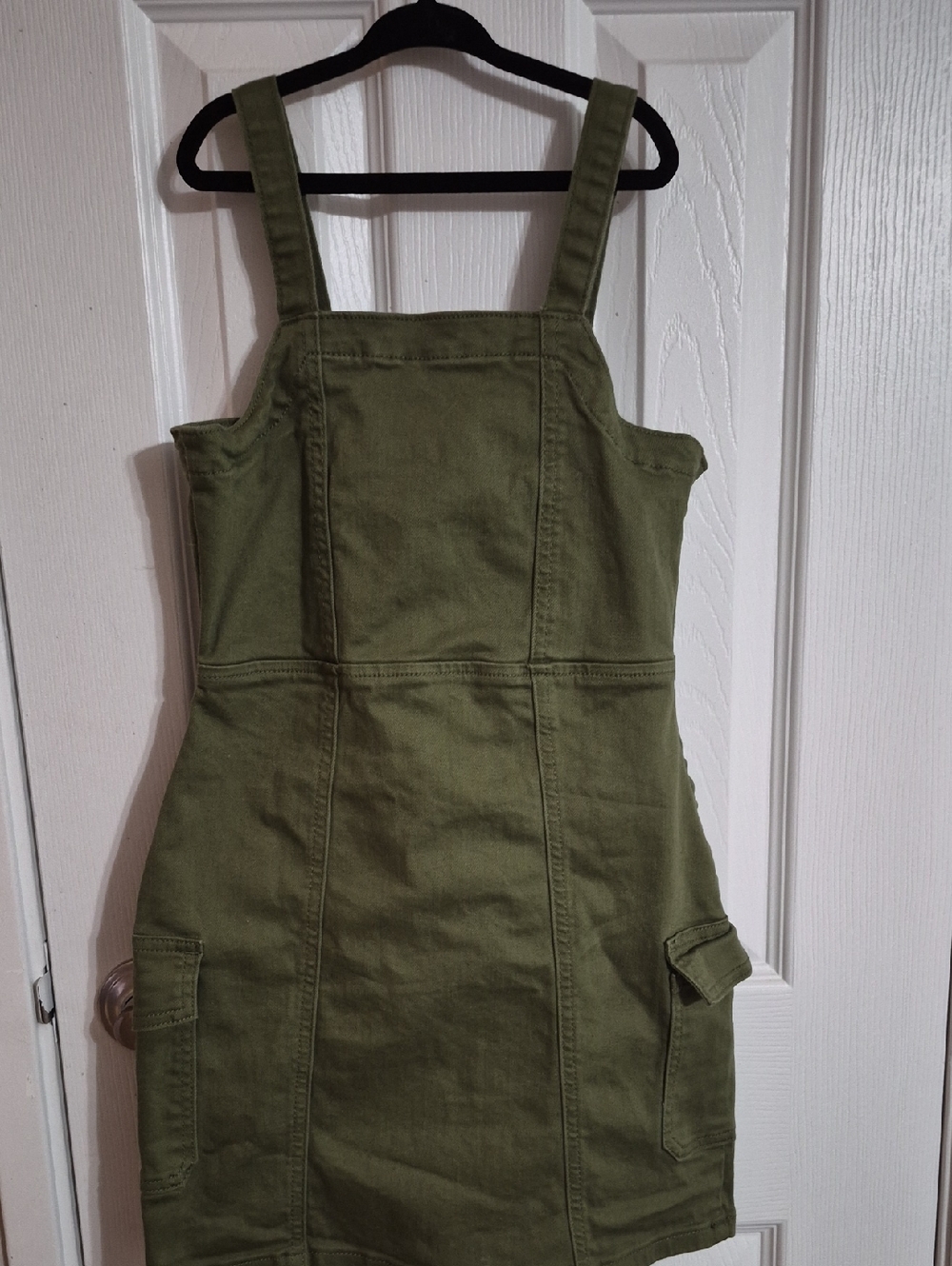 art class Olive Green Pinafore Dress